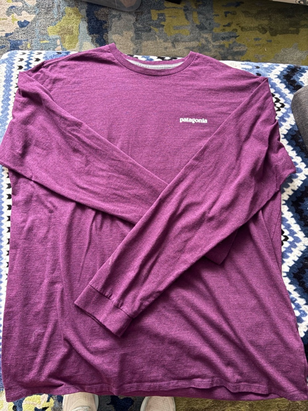 Patagonia Men's Long Sleeve Tee - Plum/Magenta